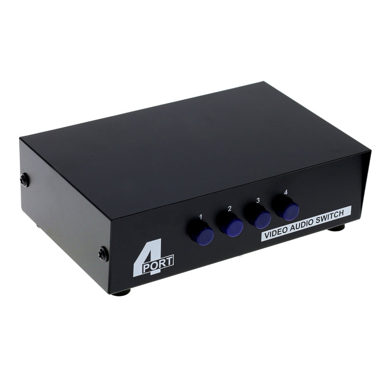Scatola commutatore RCA AV audio video a 4 porte di ingresso e 1 uscita, 4 Input 1 Output-