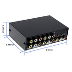 Scatola commutatore RCA AV audio video a 4 porte di ingresso e 1 uscita, 4 Input 1 Output-