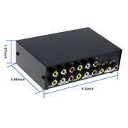 Scatola commutatore RCA AV audio video a 4 porte di ingresso e 1 uscita, 4 Input 1 Output-