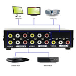 Scatola commutatore RCA AV audio video a 4 porte di ingresso e 1 uscita, 4 Input 1 Output-