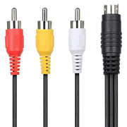 Adattatore convertitore cavo S-Video da 4 pin a 3 RCA AV TV maschio, lunghezza: 1,5 m, S-Video to AV 3RCA Male