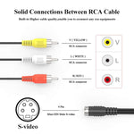 Adattatore convertitore cavo S-Video da 4 pin a 3 RCA AV TV maschio, lunghezza: 1,5 m, S-Video to AV 3RCA Male