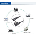 Cavo di alimentazione PC per computer Cavo a 3 pin, lunghezza: 1,8 m, spina AU, 1.8m