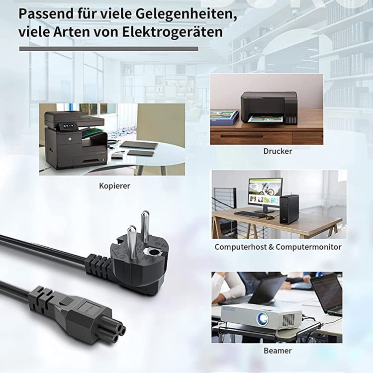 Cavo di alimentazione per notebook stile UE da 1,5 m a 3 poli, EU Plug, Length:1.5m