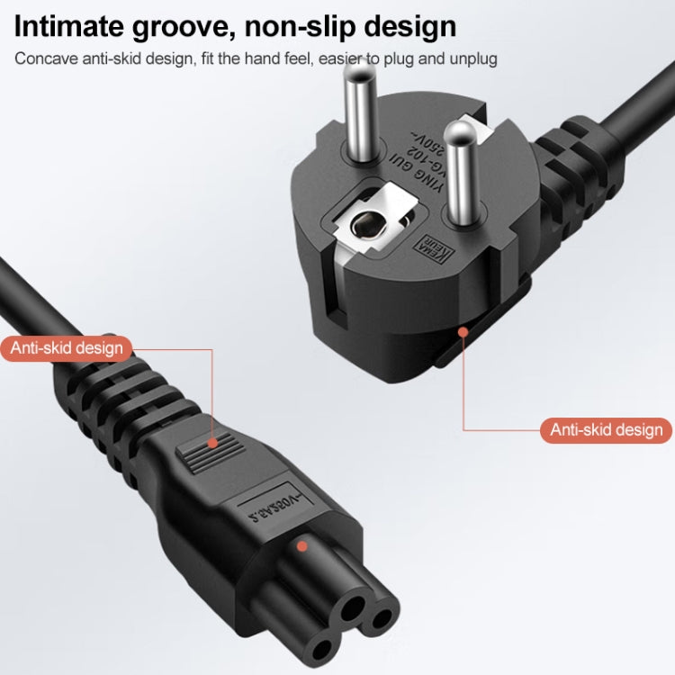 Cavo di alimentazione CA per notebook UE stile UE a 3 poli di alta qualità, lunghezza: 1,8 m, 3 Prong Style EU Plug, Length: 1.8m