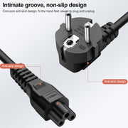 Cavo di alimentazione CA per notebook UE stile UE a 3 poli di alta qualità, lunghezza: 1,8 m, 3 Prong Style EU Plug, Length: 1.8m