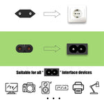 Cavo di alimentazione CA per notebook UE di alta qualità a 2 poli, lunghezza: 1,5 m, 2 Prong Style EU Plug, Length: 1.5m