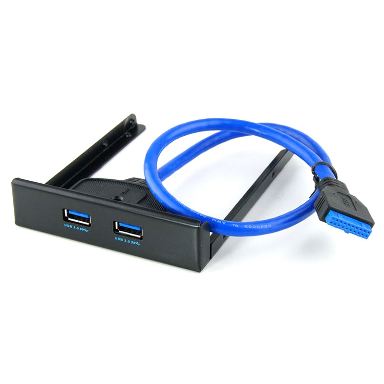 Cavo staffa HUB USB 3.0 sul pannello frontale per floppy disk, 20 pin, 2 porte, 2 Ports USB 3.0 (Black)