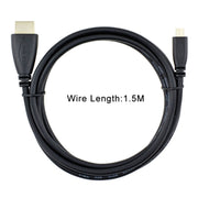 Cavo da micro HDMI a HDMI a 19 pin da 1,5 m, versione 1.4, HDMI Male, Length: 1.5m
