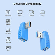 Adattatore cavo USB 3.0 AM a USB 3.0 AF, Left Angle AM to AF(Blue), Left Angle AM to AF(Blcak)