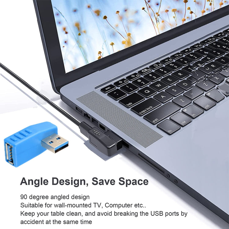 Adattatore cavo USB 3.0 AM a USB 3.0 AF, Left Angle AM to AF(Blue), Left Angle AM to AF(Blcak)