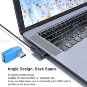Adattatore cavo USB 3.0 AM a USB 3.0 AF, Left Angle AM to AF(Blue), Left Angle AM to AF(Blcak)