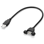 Cavo da pannello con attacco USB 2.0 AM a AF, lunghezza: 30 cm, AM to AF, Length: 30cm