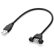 Cavo da pannello con attacco USB 2.0 AM a AF, lunghezza: 30 cm, AM to AF, Length: 30cm