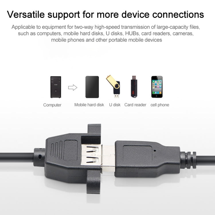 Cavo da pannello con attacco USB 2.0 AM a AF, lunghezza: 30 cm, AM to AF, Length: 30cm