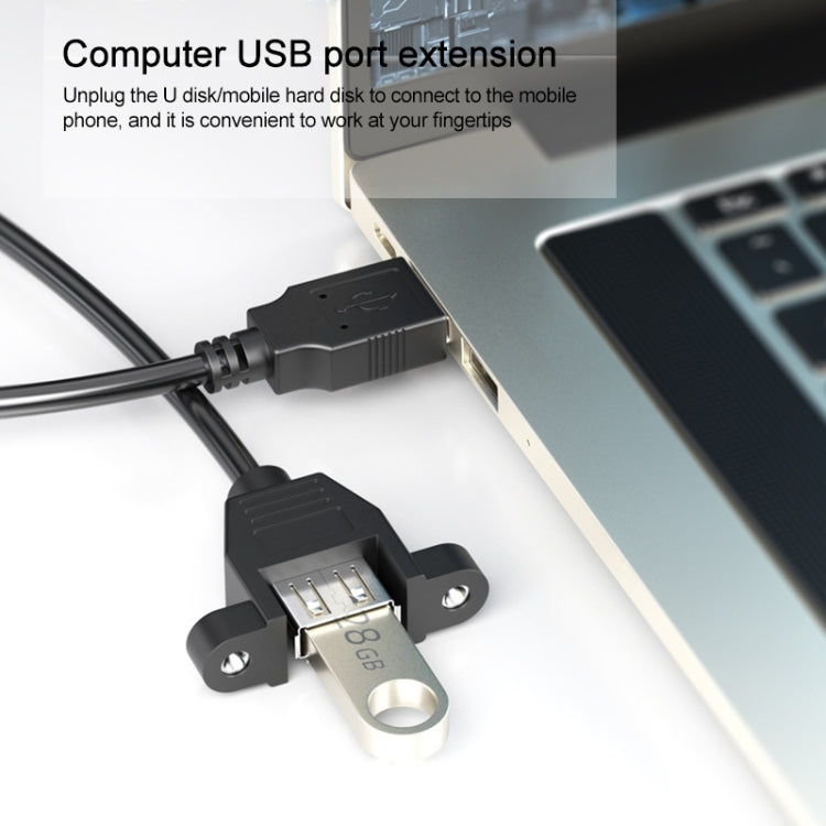 Cavo da pannello con attacco USB 2.0 AM a AF, lunghezza: 30 cm, AM to AF, Length: 30cm