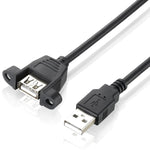 Cavo da pannello da USB 2.0 AM a supporto AF, lunghezza: 90 cm, AM to AF, Length: 90cm