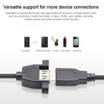 Cavo da pannello da USB 2.0 AM a supporto AF, lunghezza: 90 cm, AM to AF, Length: 90cm