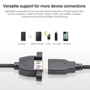 Cavo da pannello da USB 2.0 AM a supporto AF, lunghezza: 90 cm, AM to AF, Length: 90cm