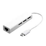 Per MacBook 12 pollici/Chromebook Pixel 2015, 3 Port USB+RJ45