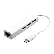 Per MacBook 12 pollici/Chromebook Pixel 2015, 3 Port USB+RJ45
