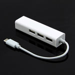 Per MacBook 12 pollici/Chromebook Pixel 2015, 3 Port USB+RJ45