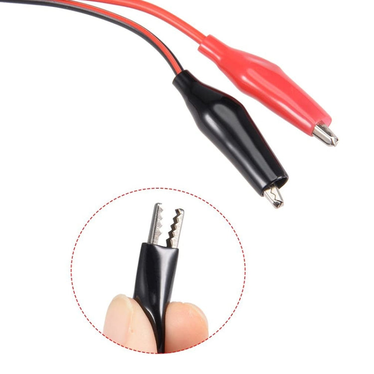 Cavo di prova con clip a coccodrillo con spina di alimentazione femmina da 5,5 x 2,1 mm