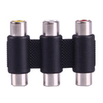 Adattatore accoppiatore audio video RCA AV 3 da femmina a femmina, 3 RCA AV Female to Female