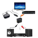 Convertitore audio digitale ottico coassiale da Toslink a RCA analogico (nero), Spdif+Coaial to 2RCA