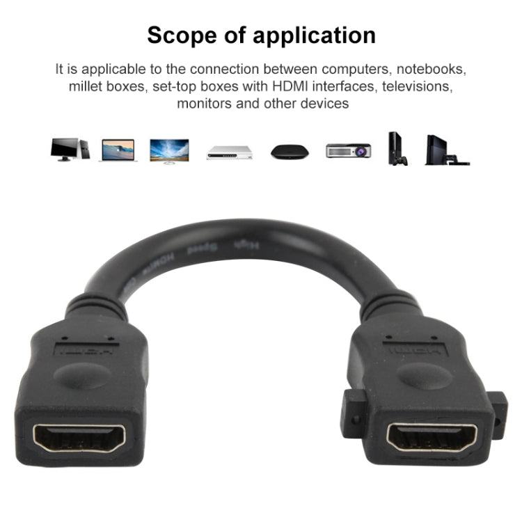 Cavo HDMI femmina-femmina a 19 pin da 18 cm, HDMI Female, Length: 18cm
