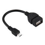 Adattatore USB A femmina da 10 cm a Micro USB 5 pin maschio con OTG