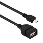 Adattatore USB A femmina da 10 cm a Micro USB 5 pin maschio con OTG