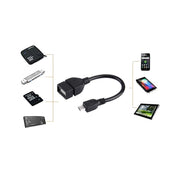 Adattatore USB A femmina da 10 cm a Micro USB 5 pin maschio con OTG