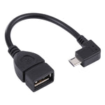 Cavo adattatore Micro USB maschio a USB 2.0 AF da 90 gradi con funzione OTG per Galaxy / Nokia / LG / BlackBerry / HTC One X /Amazon Kindle / Sony Xperia ecc. (40 cm)