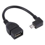 Cavo adattatore Micro USB maschio a USB 2.0 AF da 90 gradi con funzione OTG per Galaxy / Nokia / LG / BlackBerry / HTC One X /Amazon Kindle / Sony Xperia ecc. (40 cm)