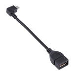 Cavo adattatore Micro USB maschio a USB 2.0 AF da 90 gradi con funzione OTG per Galaxy / Nokia / LG / BlackBerry / HTC One X /Amazon Kindle / Sony Xperia ecc. (40 cm)