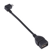 Cavo adattatore Micro USB maschio a USB 2.0 AF da 90 gradi con funzione OTG per Galaxy / Nokia / LG / BlackBerry / HTC One X /Amazon Kindle / Sony Xperia ecc. (40 cm)