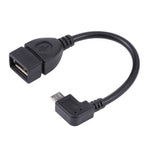 Cavo adattatore Micro USB maschio a USB 2.0 AF da 90 gradi con funzione OTG per Galaxy / Nokia / LG / BlackBerry / HTC One X /Amazon Kindle / Sony Xperia ecc. (40 cm)