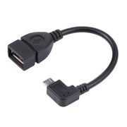 Cavo adattatore Micro USB maschio a USB 2.0 AF da 90 gradi con funzione OTG per Galaxy / Nokia / LG / BlackBerry / HTC One X /Amazon Kindle / Sony Xperia ecc. (40 cm)