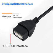 Cavo adattatore Mini USB maschio a USB 2.0 AF da 90 gradi con funzione OTG, lunghezza: 13 cm, Right Augle Mini USB, 13cm
