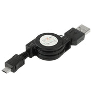 Cavo dati retrattile da USB 2.0 a micro USB, lunghezza: 10 cm (può essere esteso fino a 75 cm)