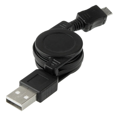 Cavo dati retrattile da USB 2.0 a micro USB, lunghezza: 10 cm (può essere esteso fino a 75 cm)
