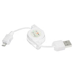 Cavo dati retrattile da USB 2.0 a micro USB, lunghezza: 10 cm (può essere esteso fino a 75 cm)