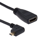 Adattatore cavo Micro HDMI da destra a HDMI femmina da 17 cm a 90 gradi, Right Angle, Length: 17cm