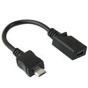 Cavo adattatore mini USB femmina a micro USB maschio, lunghezza: 13 cm
