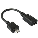 Cavo adattatore mini USB femmina a micro USB maschio, lunghezza: 13 cm