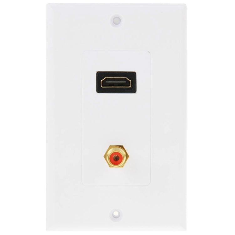 Pannello a muro con presa HDMI femmina e RCA femmina