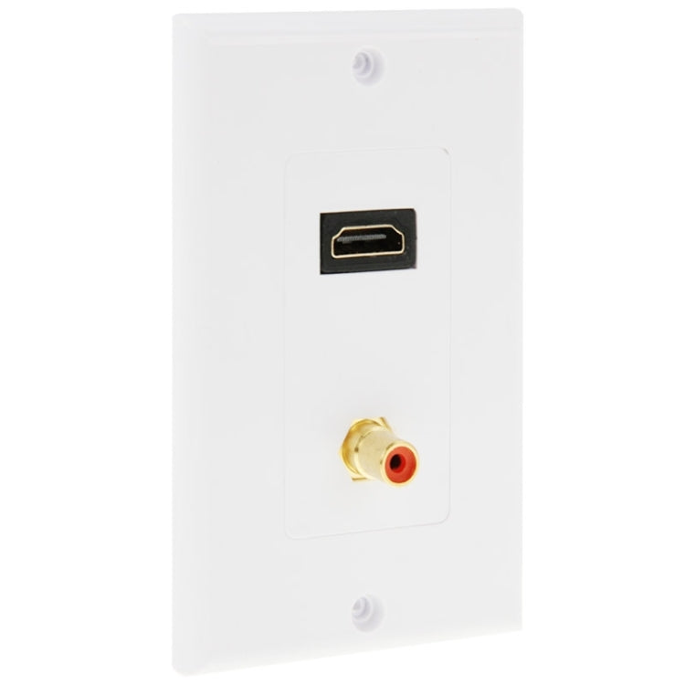 Pannello a muro con presa HDMI femmina e RCA femmina