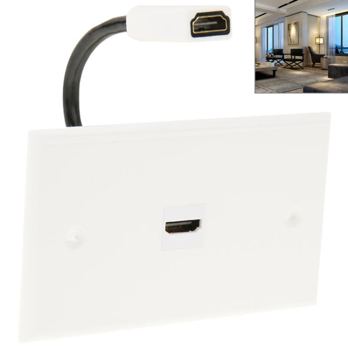 Pannello piastra a muro per cavo HDMI femmina a HDMI femmina, lunghezza cavo: 18,5 cm