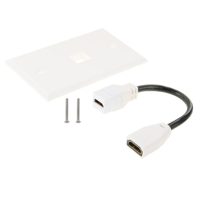 Pannello a muro HDMI femmina-femmina con cavo 18,5 cm